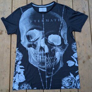 Men's Aftermath Apparel Skull & Roses Graphic T-Shirt - Black - XL